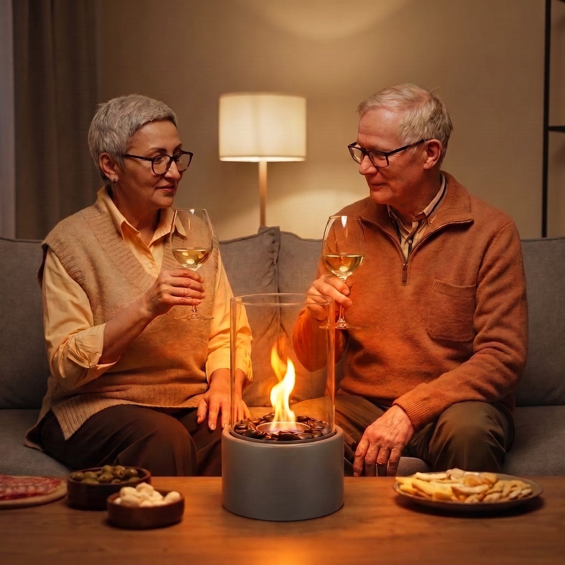 Mysglöd — levande låga på bordet